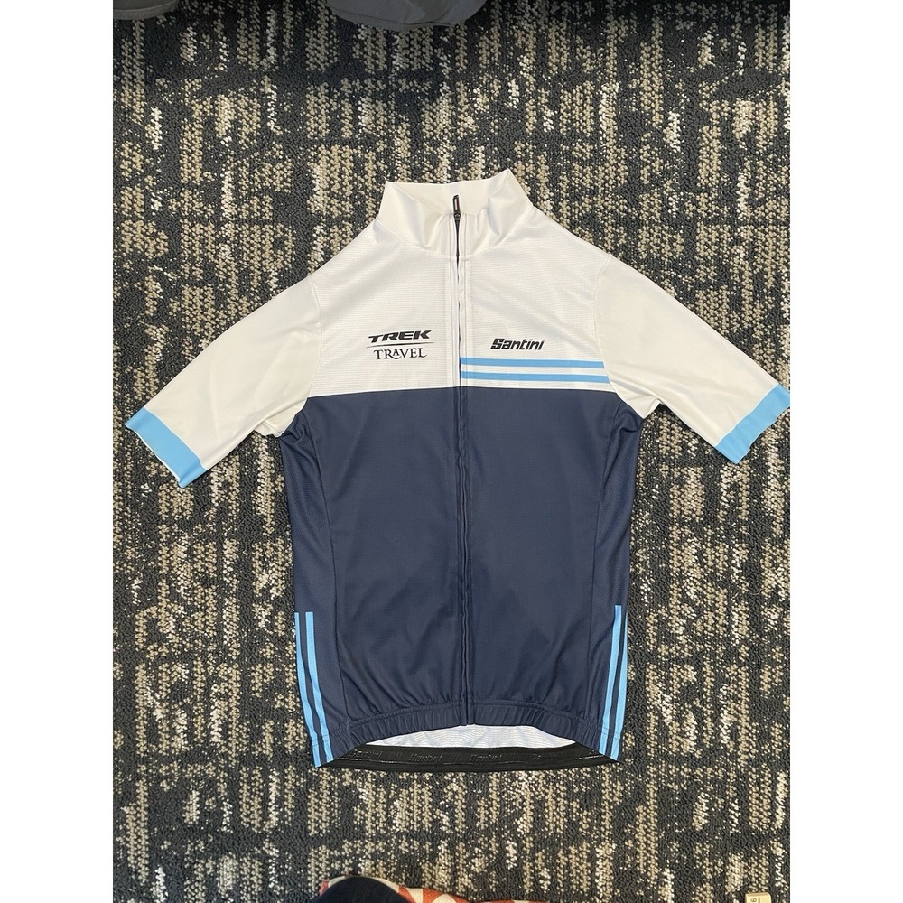 Trek Travel Santini Cycling Jersey Small Women's Blue White